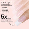 SXC Cosmetics French Tip Press On Nails, Pink Starter Kit, Ultra Fit with Pre-applied Tip Primer and Base Coat, Nail Art DIY X-Pro Tips Kit Nail Care